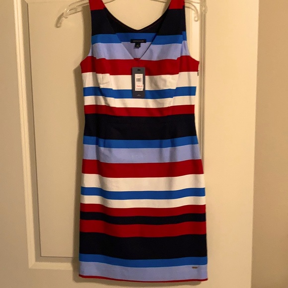 Tommy Hilfiger Striped Dress Sz2 NWT - Picture 1 of 5